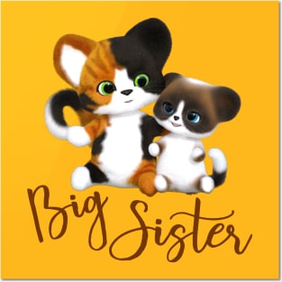 Big Sister Kitty Cats Posters and Art
